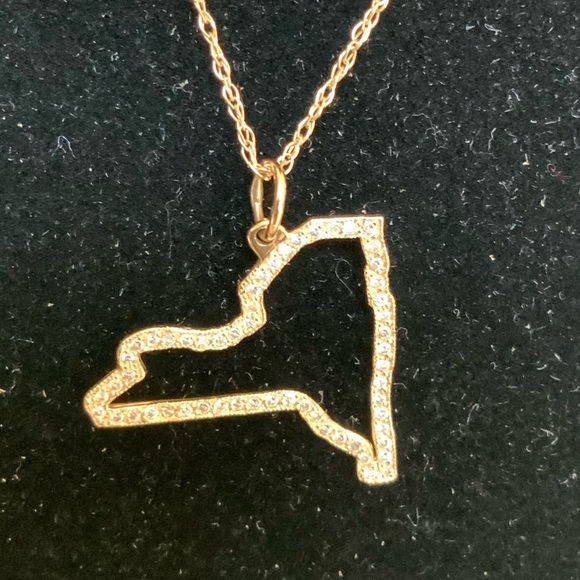 MAYA BRENNER DESIGNS NY 14K PAVE DIAMOND NECKLACE - Picture 5 of 8